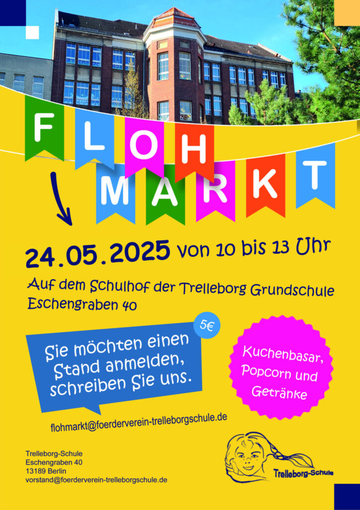 Flohmarkt Flyer Trelleborg Grundschule